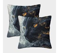 JRHSADBOP Cat 3D Printed Pillow Covers Modern Decor Home Decorations Double Sided Cute Pet Cushion Cases Set of 2 for Sofa Chair Living Room 45x45cm