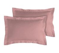 JRI® 50% COTTON AND 50% POLYESTER OXFORD PILLOW CASES-MACHINE WASHABLE-Pack of 2-BABY PINK - (Same Day Dispatch)