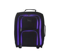 JRI Carry On Cabin Bag - Polyester Travel Bag, 45 x 36 x 20 cm, Under The Seat Holdall Cabin Hand Luggage Waterproof Travel Bag 37L, Black with red Zip