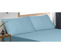 JRI® Flannel PILLOW CASES 100% COTTON-Machine Washable-Sky Blue-50x75 - (Same Day Dispatch)