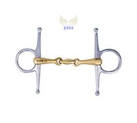 JRI Full Ch urved Snaffle Horse Bit - 14MM Stainless Steel & Copper Lozenge, 6.5 inches | Gentle Control, Ideal for Turning, Training & Everyday Riding - Same Day Dispatch