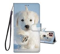 JRIANY for iPhone 14 Pro Max Case 6.7-inch, PU Leather Wallet Case with Card Holder Animal Pattern Cute Design Shockproof Cover Flip Case Compatible with Apple iPhone 14 Pro Max - Dog