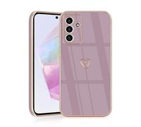 JRIANY for Samsung Galaxy A35 5G Case, Protective Flexible Silicone Case with Cute Design Love Heart Pattern Shockproof Bumper Cover Compatible with Galaxy A35 - Purple