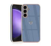 JRIANY for Samsung Galaxy S23 FE 5G Case, Protective Flexible Silicone Case with Cute Design Love Heart Pattern Shockproof Bumper Cover Compatible with Samsung S23 FE - Blue