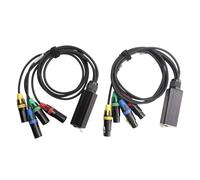 Jrifedptry 1 Pair XLR to Ethernet Adapter XLR to RJ45 Network Extender 3-Pin Multi Network Stage, XLR Male and Female Cable Stage Audio RJ45