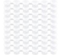 Jrifedptry 10 Strips 60 Pots Empty Paint Pots White Paint Cup Strip Paint Storage Containers Painting Crafts Supplies for Classroom