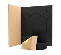 Jrifedptry 12 Pack Soundproof Wall Panels Self Adhesive, High Density Sound Proofing Panels for Home Studio, Living Room