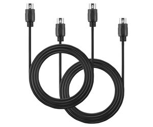 Jrifedptry 2-Pack 5-Pin DIN MIDI Cable, 3-Feet Male to Male 5-Pin MIDI Cable for MIDI Keyboard,Keyboard Synth,Rack Synth,Rack Synth