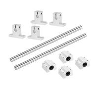 Jrifedptry 2 Pcs 8mmx150mm Linear Motion Rail Shaft Slide Guide with 4 Pcs Bearings and 4 Pcs SK8 Rail Support