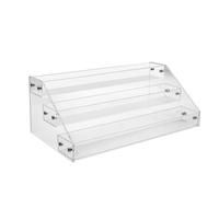 Jrifedptry 3 Tier Clear Acrylic CD Holder Cascading CD Storage Rack