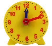 Jrifedptry 4 Inch Student Learning Clock Time Model Teacher Gear Clock 12/24 Hour School Learning Tools