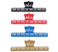 Jrifedptry 4 Pcs Music Book Note Paper Ruler Sheet Music Spring Clip Holder For Piano Guitar Violin Viola Cello Performance