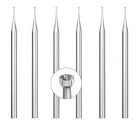 Jrifedptry 6 Pcs 1mm Round Cup Burr - 3/32inch Shank Wire Rounder Bits Jewelry Burs for Lapidary Making