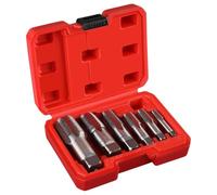 Jrifedptry 6-Piece NPT Pipe Tap Set, Precision Carbon Steel Taper Tap Set with Storage Case for Plumbers Mechanics DIYers