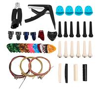 Jrifedptry 62 PCS Guitar Accessories Kit Acoustic Guitar Changing Tool for Guitar Players and Guitar Beginners