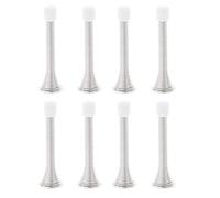 Jrifedptry 8Pcs White Spring Door Stops for Baseboard Stainless Steel Heavy Duty Flexible Door Holder for Bottom of Protector Door