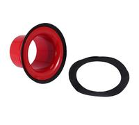 Jrifedptry Bass Drum Enhancer ABS Rubber Bass Drum Kick Enhancer with Black Port Hole Protector,Mic Hole Drum,Red