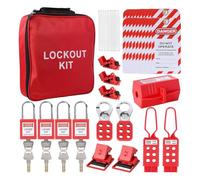 Jrifedptry Lockout Tagout Kit, Electrical -Kit with Circuit Breaker Lockout, Lockout Hasps, Lock Out Tags Multi-Pole Breaker