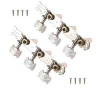 Jrifedptry One Pair Guitar Tuning Pegs Machine Tuners White for Classic Guitar Guitar Part Accessories