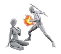 Jrifedptry PVC Model with Box Drawing Figure Models for Artists(Female+Male,Grey)