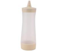 Jrifedptry Squeeze Bottle Kitchen Accessories Boat Plastic Sauce Vinegar Oil Ketchup Cruet Condiment Dispenser Beige + Transparent