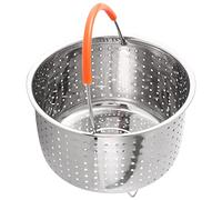 Jrifedptry Stainless Steel Steamer Basket Pressure Cooker with Silicone Covered Handle Sturdy Steamer Basket