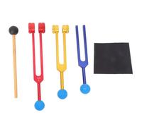 Jrifedptry Tuning Fork Set (128Hz, 256Hz, 512Hz),for Sound Healing, Therapy,Reliever Stress Easy Install,Multicolor