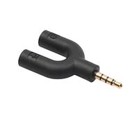 Jrifedptry U Type Adapter Dual 3.5 MM Headphone Plug Audio Cables Splitter Microphone 2 in 1 Swivel Connector for Android