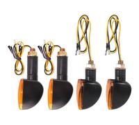 Jrifedptry Universal 12V Motorcycle Turn Signal Indicator Light Front Back Flashing Halogen Light Blinker Flash Bike Lamp For