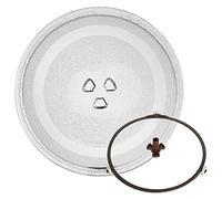 Jrifedptry Universal Microwave Glass Plate Microwave Glass Turntable Plate, Round Microwave Plate Cover Replacement 24.5cm