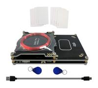 Jrifedptry Upgraded 512k Proxmark3 Easy V3.0 RDV4 Memory ID M1 IC Built-in RFID Card Reader Integrated Antenna Decryptor Decoder