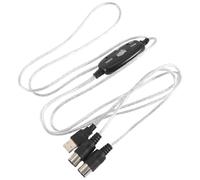 Jrifedptry USB MIDI Cable Adapter, USB Type A Male to MIDI Din 5 Pin In-Out Cable Interface with LED Indicator for Music Keyboard