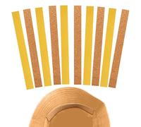 JRILUO Pack of 10 Self-Adhesive Cork Strips for Hat Reduction, Hat Size Tape, Optimal Solution for Perfect Fit, Cork Strips Self-Adhesive for Adjusting the Hat Size 200 x 20 x 2 mm