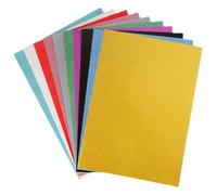 JRILUO Plotter Film Textile Glitter Pack of 10 Plotter Film Textile Glitter 30.5 x 25.4 cm Iron On Film Flock Film Plotter Vinyl Film Plotter Flex Film for Iron-On DIY T-Shirt, Fabrics