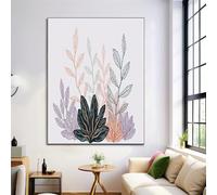 JRISEMECY Bohemian-Style Leaf Wall Art Abstract Plant Canvas Prints White Posters Modern Artwork Wall Landscape Pictures For Bedroom Living Room Office Decor 20X28 In Unframed