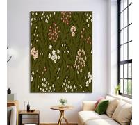 JRISEMECY Natural Floral Patterns Leaves Wall Art Rustic Plants Canvas Prints Olive Green Posters Modern Artwork Wall Landscape Pictures For Bedroom Living Room Office Decor 24X35 In Unframed