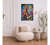 JRISEMECY Punk Dj Gorilla Wall Art Prints Unframed, Modern Artwork Wall Decor, Cool Hip-Hop Animals Prints Canvas For Living Room 28X39 Inch, Black Aesthetic Poster Art Print For Bedroom