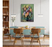 JRISEMECY Vintage Rose Vase Wall Art Medieval Plants Canvas Prints Green Posters Modern Artwork Wall Landscape Pictures For Bedroom Living Room Office Decor 24X35 In Unframed