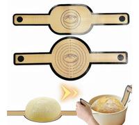 JRJRN 2Pcs Silicone Bread Sling Oval and Round, Reusable Dough Drop Baking Mat, Non-Stick Silicone, Bread Baking Mat with Long Handles, Washable, Heat Resistant, for Dutch Oven