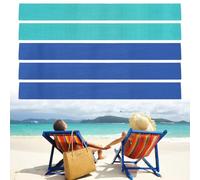 JRJRN 5 Elastic Towel Bands for Beach Chairs and Sun Loungers - Lightweight Stretchable Bands for Pools and Cruises