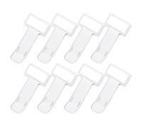 JRJRN 8 Pcs Transparent Car Holder Clip, Permit Holder Clip, Parking Permit Holder, Windshield Ticket Holder, Self-Adhesive Ticket Holder Clip, Ticket Holder for Cars Caravans Lorries