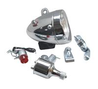 JRL 12V 6W Motorized Bicycle Head Tail Lamp Friction Generator Dynamo Light Kit Suit