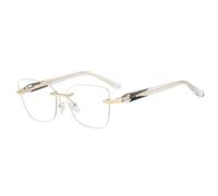 JRLLFD Alloy Exquisite Butterfly Rimless Eyeglasses for Women(C1)