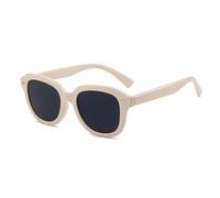 JRLLFD Circular Sunglasses Women Men Vintage Luxury Rivet Female Fashion Outdoors Driving Uv400(Beige Gray)
