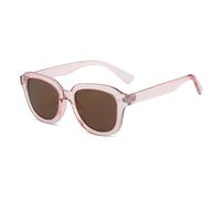JRLLFD Circular Sunglasses Women Men Vintage Luxury Rivet Female Fashion Outdoors Driving Uv400(Pink Brown)