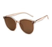 JRLLFD Classic Oversized Frame Women Sunglasses Luxury Men Driving Retro Uv400(Tea Brown)