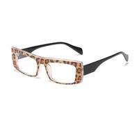 JRLLFD Classic Sunglasses for Women Vintage Small Frame Fashion Outdoor Uv400(Black Leopard Clear)