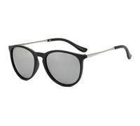 JRLLFD Classic Vintage Oval Frame Men Women Sunglasses Outdoor Driving Uv400(Sand Black Silver)
