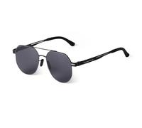 JRLLFD Driving Sunglasses Men Women Gradient Gray Metal Double Bridge Male(1)