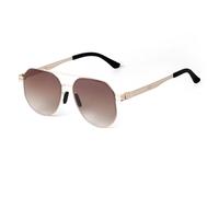 JRLLFD Driving Sunglasses Men Women Gradient Gray Metal Double Bridge Male(4)
